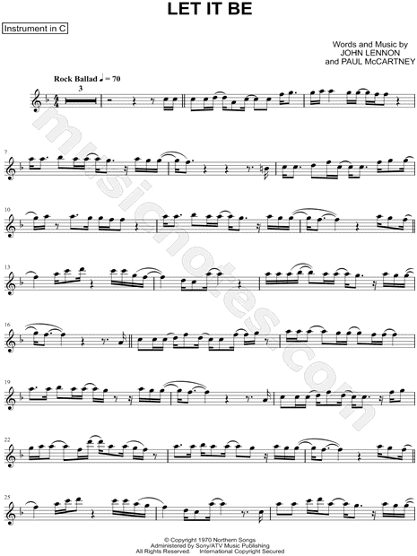 Collection: Let It Be - C Instrument & Piano