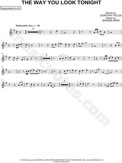 Collection: The Way You Look Tonight - Eb Instrument & Piano