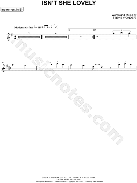 Collection: Isn't She Lovely - Eb Instrument & Piano