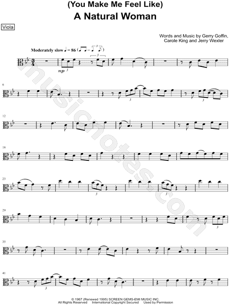 Collection: (You Make Me Feel Like) A Natural Woman - Viola & Piano