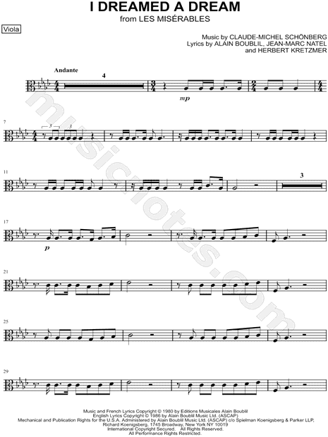 Collection: I Dreamed a Dream - Viola & Piano