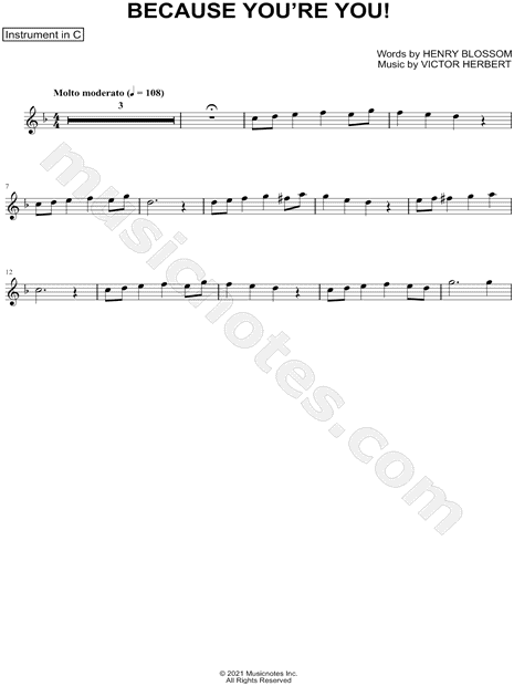 Collection: Because You're You - C Instrument & Piano