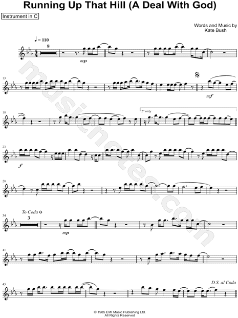 Collection: Running Up That Hill - C Instrument & Piano