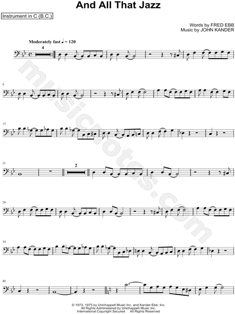 Collection: And All That Jazz - Bass Clef Instrument & Piano