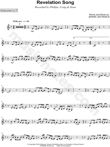 Collection: Revelation Song - F Instrument & Piano