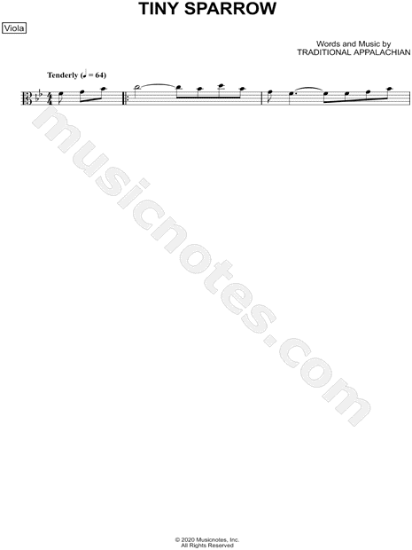 Collection: Tiny Sparrow - Viola & Piano