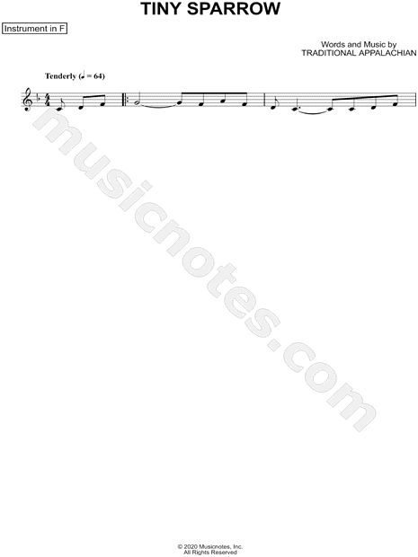 Collection: Tiny Sparrow - F Instrument & Piano