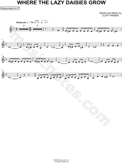 Collection: Where the Lazy Daisies Grow - F Instrument & Piano