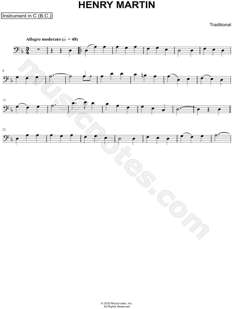 Collection: Henry Martin - Bass Clef Instrument & Piano