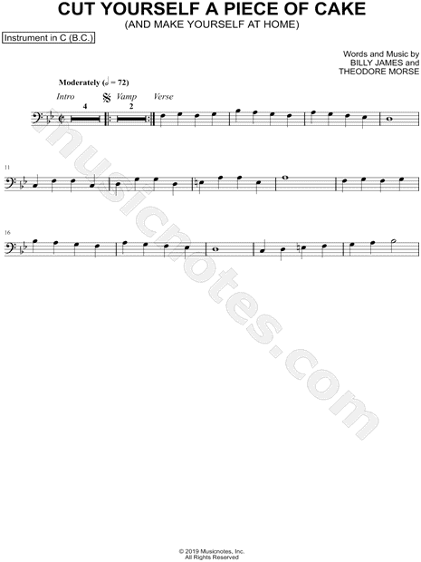 Collection: Cut Yourself a Piece of Cake - Bass Clef Instrument & Piano