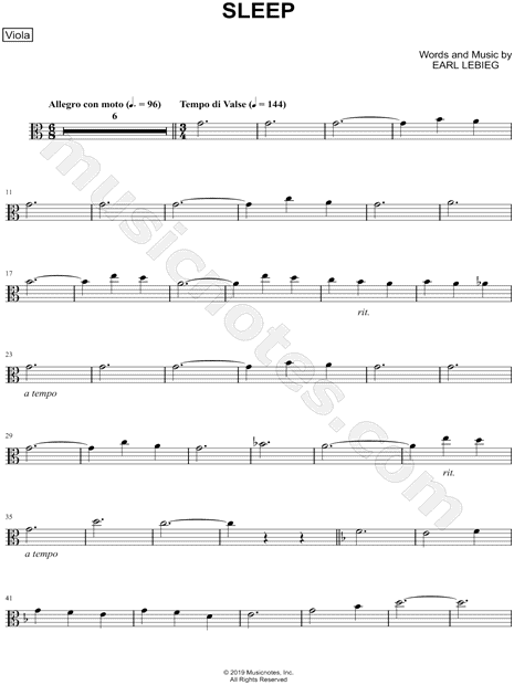 Collection: Sleep - Viola & Piano