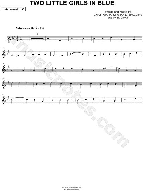 Collection: Two Little Girls in Blue - C Instrument & Piano