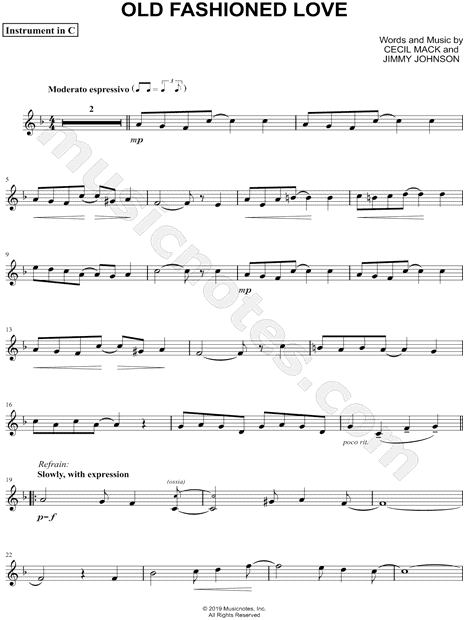 Collection: Old Fashioned Love - C Instrument & Piano