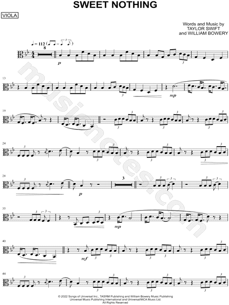 Collection: Sweet Nothing - Viola & Piano