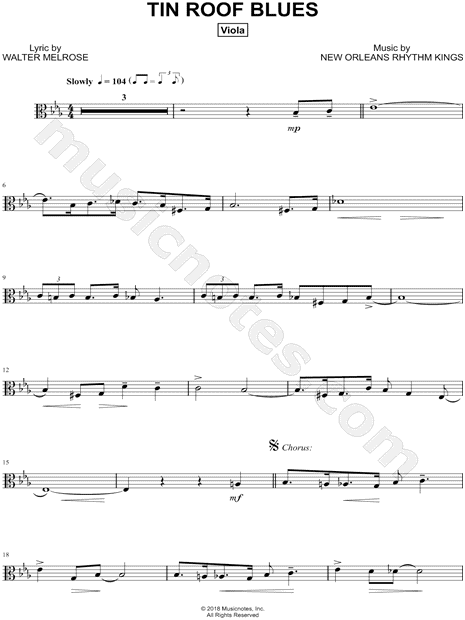 Collection: Tin Roof Blues - Viola & Piano