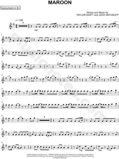 Collection: Maroon - Eb Instrument & Piano