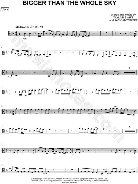 Collection: Bigger Than the Whole Sky - Viola & Piano