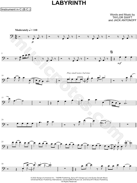 Collection: Labyrinth - Bass Clef Instrument & Piano