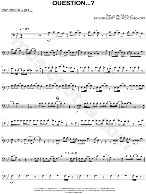 Collection: Question...? - Bass Clef Instrument & Piano