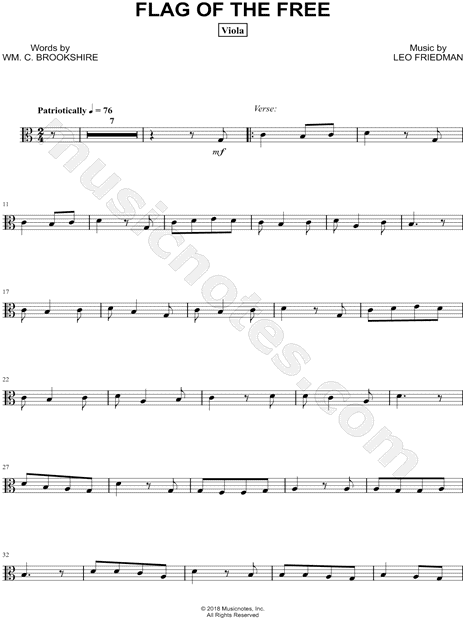 Collection: Flag of the Free - Viola & Piano