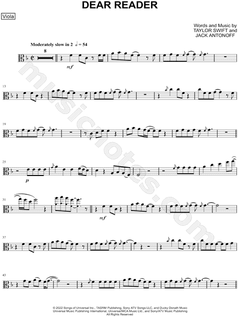 Collection: Dear Reader - Viola & Piano