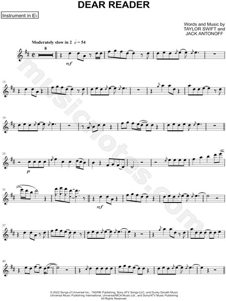 Collection: Dear Reader - Eb Instrument & Piano