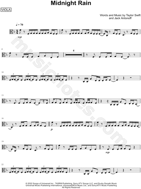 Collection: Midnight Rain - Viola & Piano