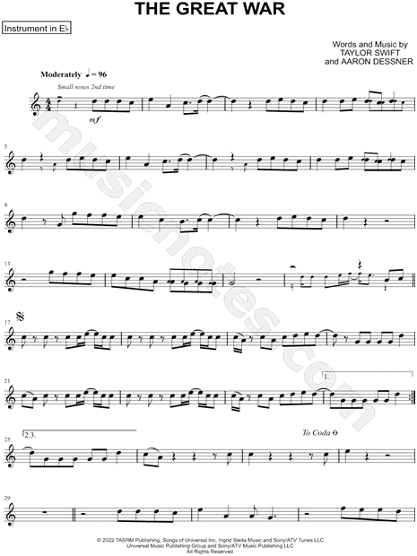 Collection: The Great War - Eb Instrument & Piano