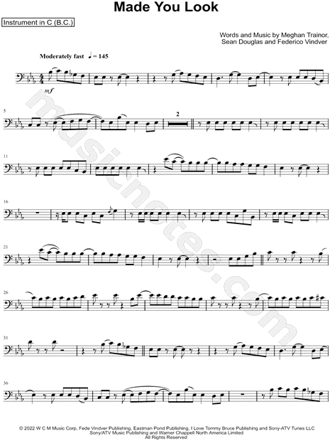Collection: Made You Look - Bass Clef Instrument & Piano