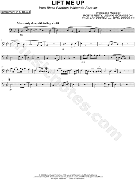 Collection: Lift Me Up - Bass Clef Instrument & Piano