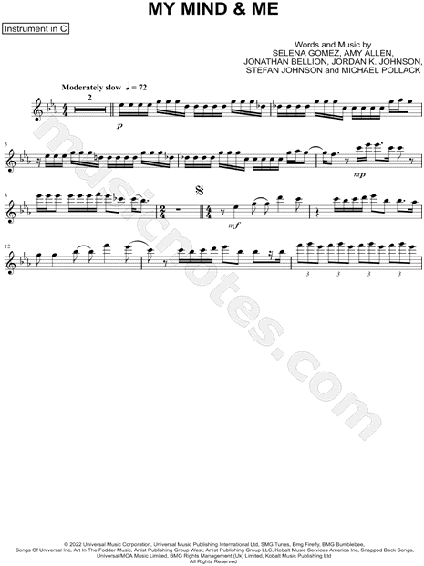 Collection: My Mind & Me - C Instrument & Piano