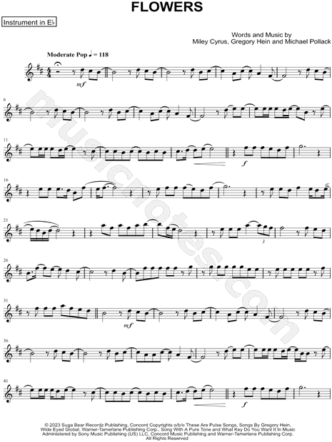 Collection: Flowers - Eb Instrument & Piano