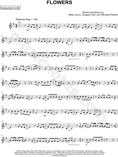Collection: Flowers - Bb Instrument & Piano