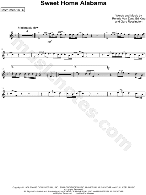 Collection: Sweet Home Alabama - Bb Instrument & Piano