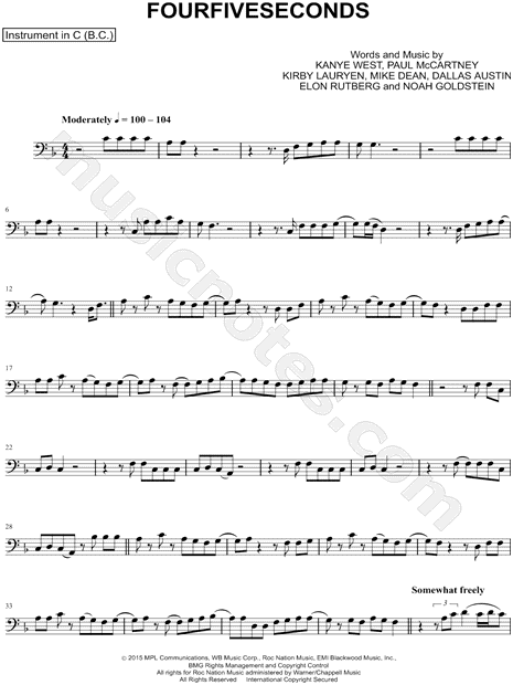 Collection: FourFiveSeconds - Bass Clef Instrument & Piano