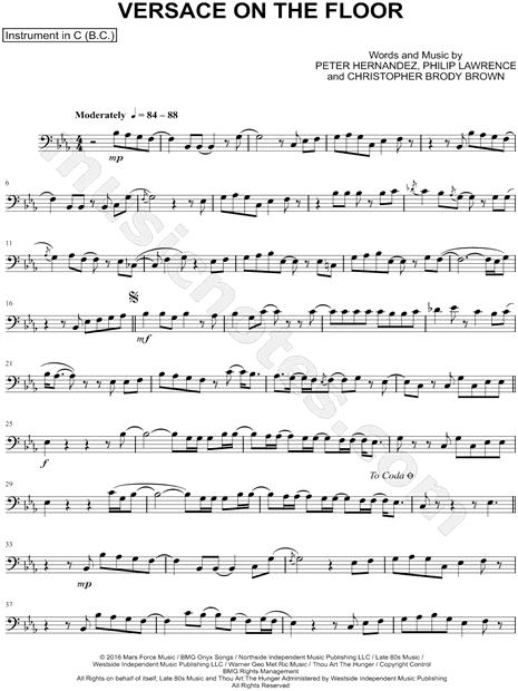 Collection: Versace on the Floor - Bass Clef Instrument & Piano