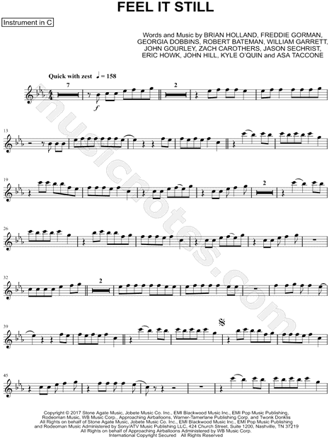 Collection: Feel It Still - C Instrument & Piano