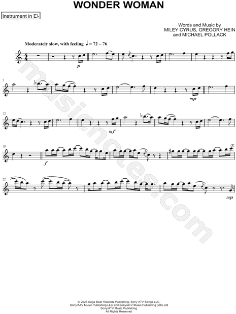 Collection: Wonder Woman - Eb Instrument & Piano