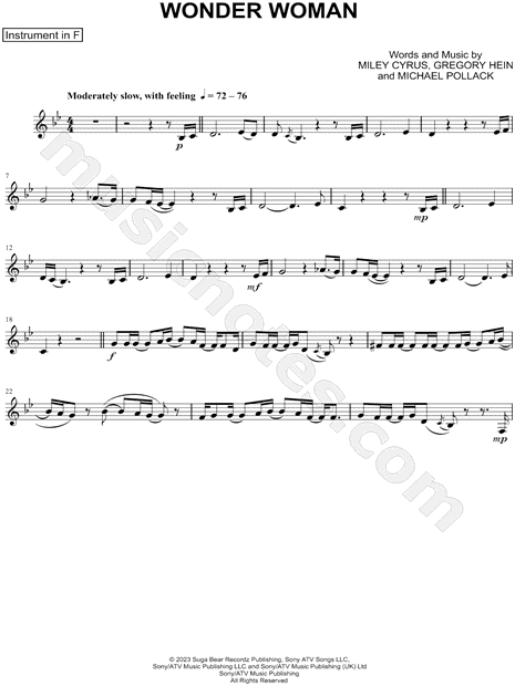 Collection: Wonder Woman - F Instrument & Piano