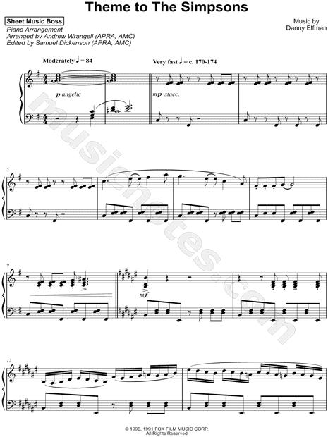 Collection: Cartoon Music on Piano, Vol. 1