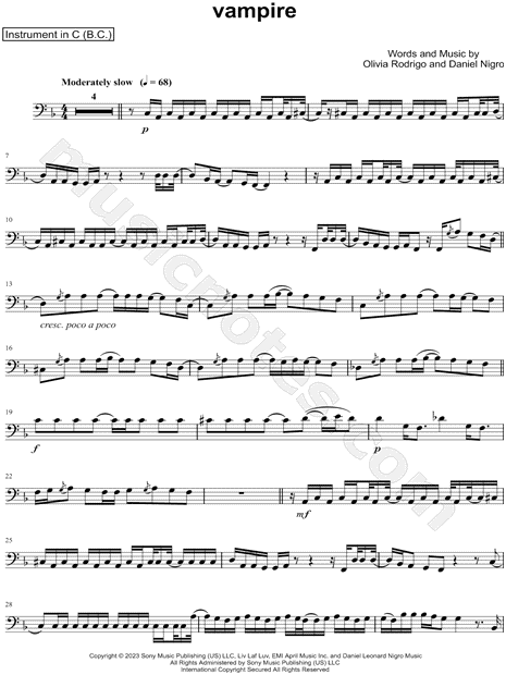Collection: vampire - Bass Clef Instrument & Piano