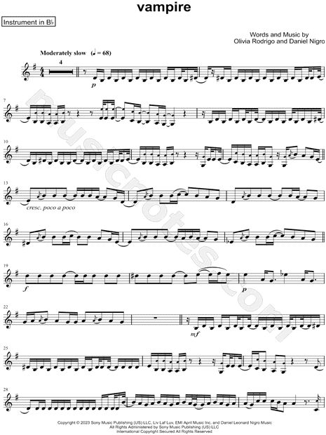 Collection: vampire - Bb Instrument & Piano