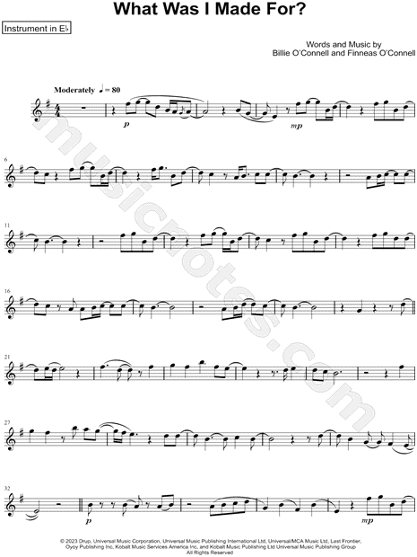 Collection: What Was I Made For? - Eb Instrument & Piano