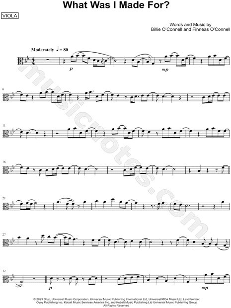 Collection: What Was I Made For? - Viola & Piano