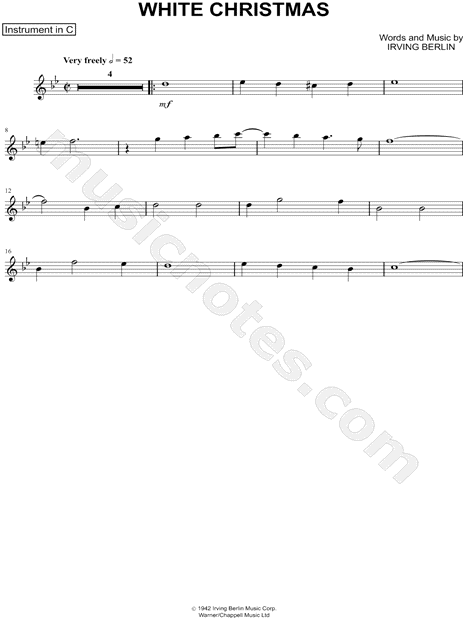 Collection: White Christmas - C Instrument & Piano