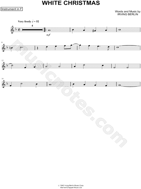 Collection: White Christmas - F Instrument & Piano