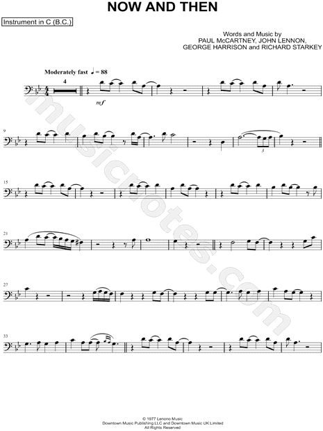 Collection: Now and Then - Bass Clef Instrument & Piano