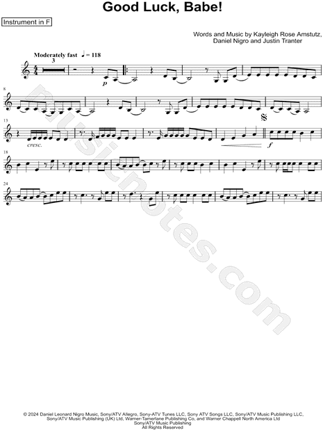 Collection: Good Luck, Babe! - F Instrument & Piano