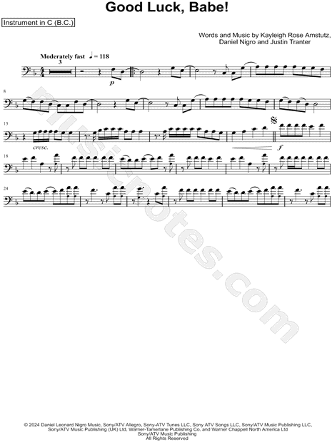 Collection: Good Luck, Babe! - Bass Clef Instrument & Piano