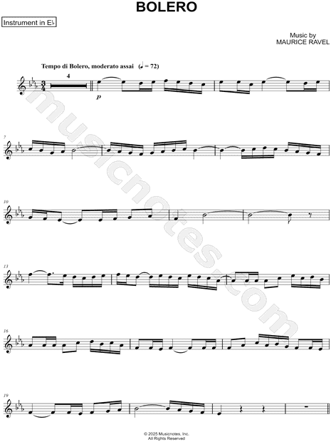 Collection: Bolero - Eb Instrument & Piano
